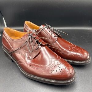 Vintage Oxblood Johnston & Murphy Aristocrat Wingtip Shoes 9M